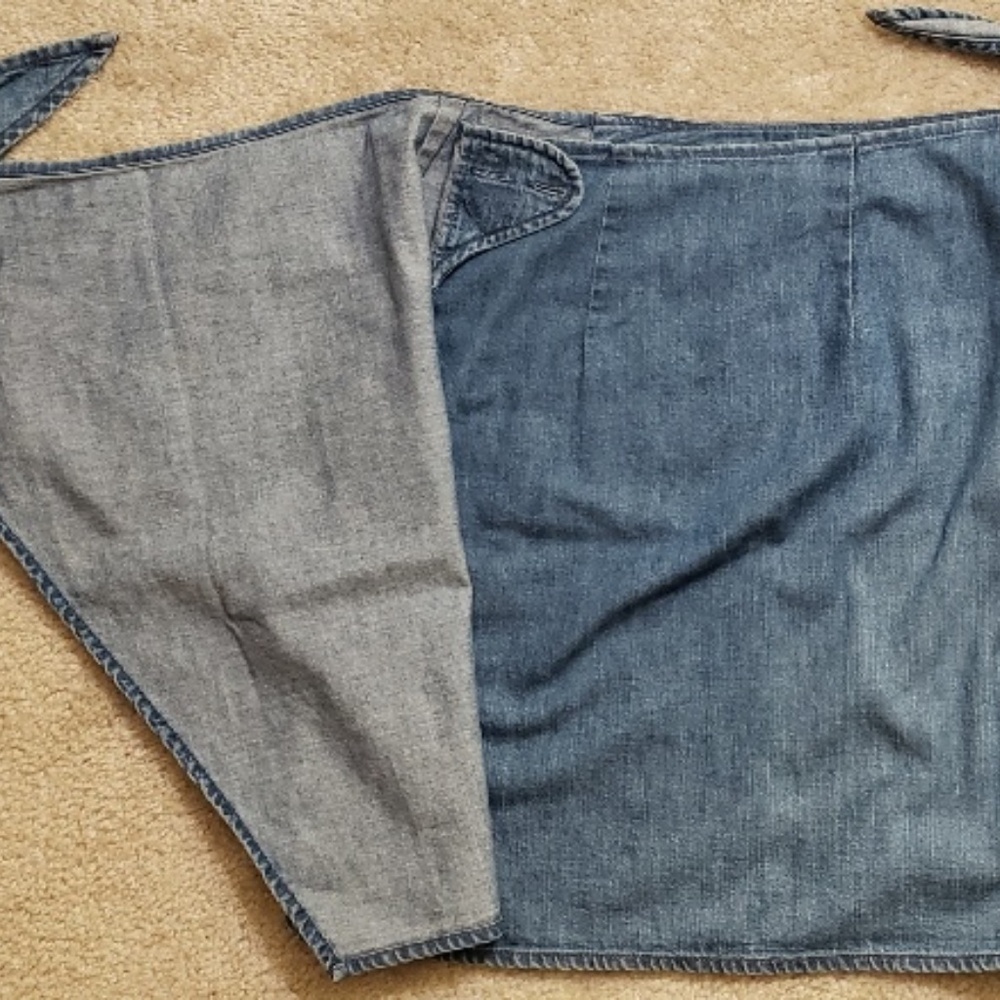 Vintage GAP Denim Wrap Mini Skirt, Size S, 100% Cotton, Blue - Picture 3 of 5